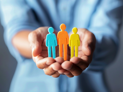 hands open demonstrating caring for the wellbeing of our clients